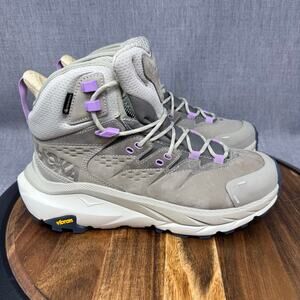 Hoka One One Kaha 2 Women's Size 8 Goretex Waterproof Tan Barley Mid Boots Shoes
